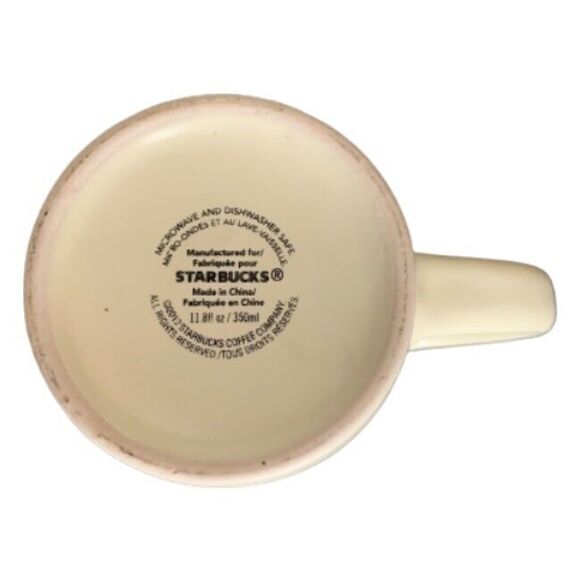 TAZO Starbucks Tea Cup Tall Latte Coffee Mug Ivory Porcelain Ceramic 12 oz - Picture 4 of 4